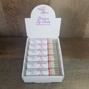 Beeswax Lip Balm with Shea Butter and Lanolin - Case of 12 - Multiple Varieties - Available with Custom Labels
