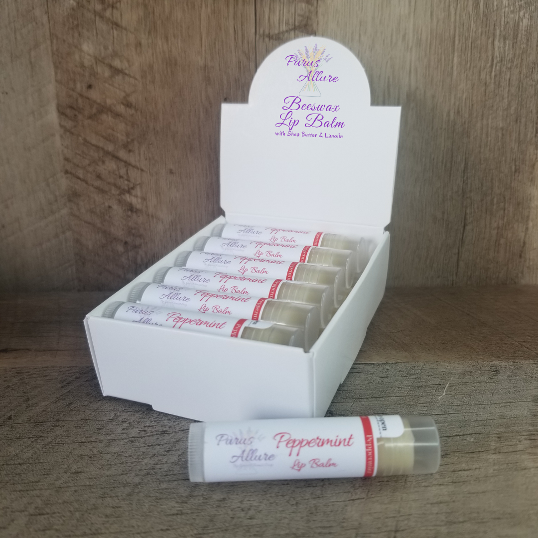 WS Beeswax Lip Balm with Shea Butter and Lanolin - Case of 12 - Multiple Varieties