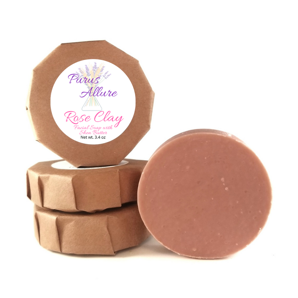 Rose Clay Facial Soap with Shea Butter